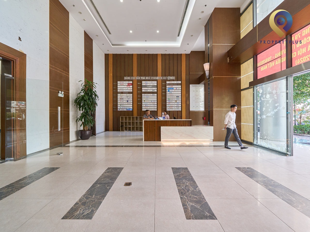 Quầy lễ tân hiện đại và chuyên nghiệp tại Viwaseen Tower